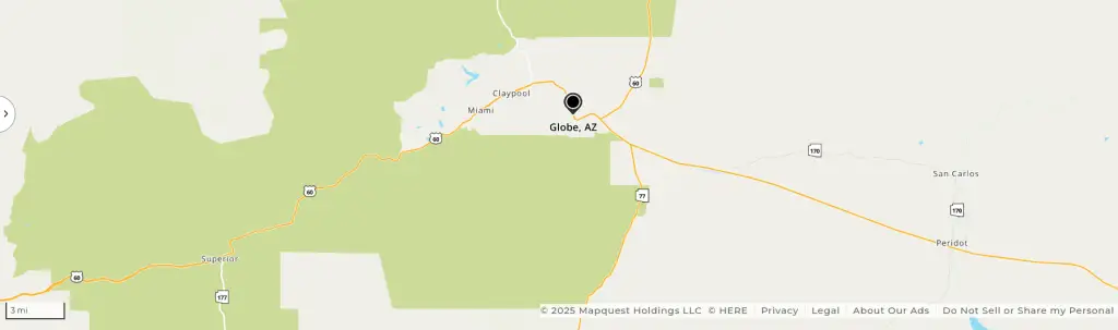 Globe, Arizona on the Map